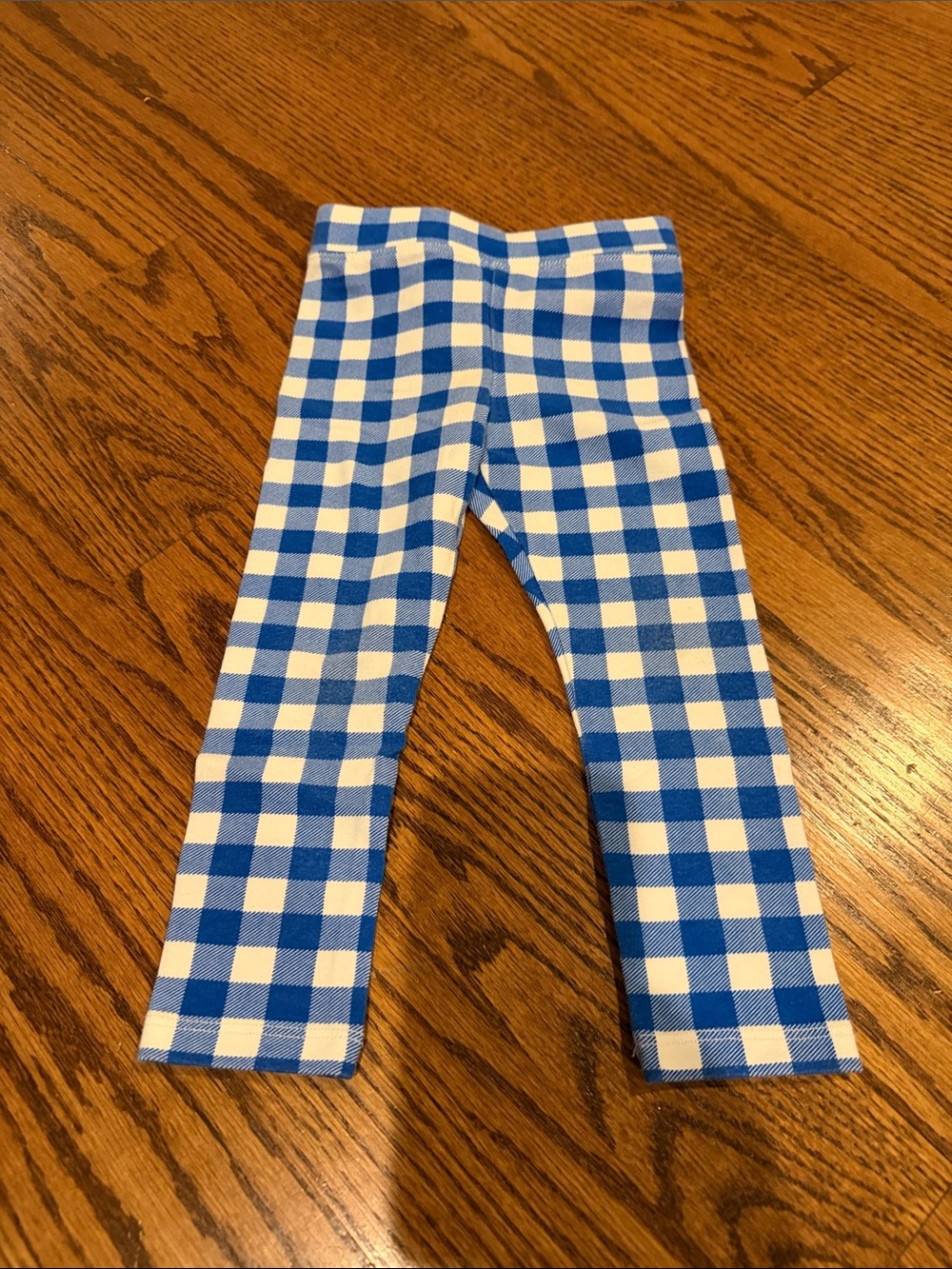 Crewcuts Blue and White Gingham Kids Leggings